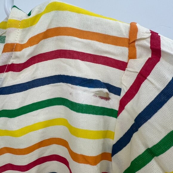 NWT Compania Fantastica Short Sleeve Striped Crop Top Womens Medium - Picture 6 of 8